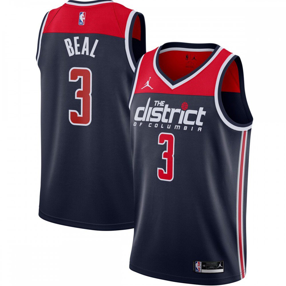 Bradley Beal Washington Wizards Jordan Brand 2020/21 Swingman Jersey - Statement Edition - Navy-Pro Kit Vault | Brand New 26/27 Sports Jerseys